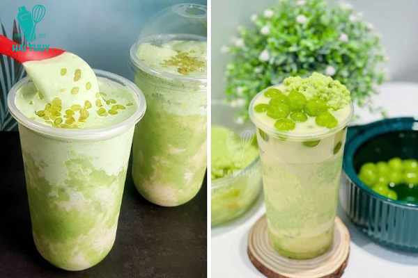 Hoàn thiện trà sữa cốm