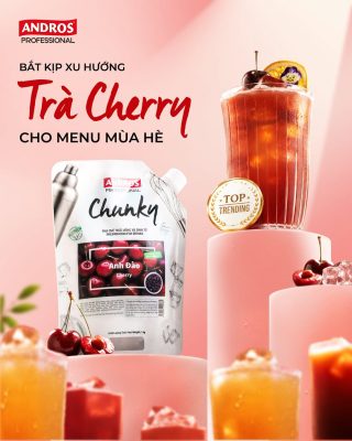 CÔNG THỨC TRÀ CHERRY TRÁI CÂY TƯƠI MÁT CHO MÙA HÈ